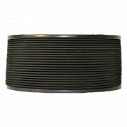 Шнур резиновый в оплетке  6мм*250м, 200м 24пр. черный - фото