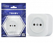 Розетка 1-местная, ОУ, без заземления, 16A, белый TOKOV ELECTRIC TKE-FR-R1-C01 - фото