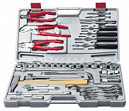 Набор головок и инструмента НИЗ "Автомобилист-1" 1/2" 42 пр (8-32), кейс пластиковый - фото