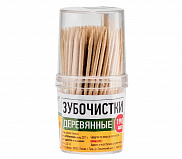 Зубочистки деревянные 190 штук "Домашний Сундук"   - фото