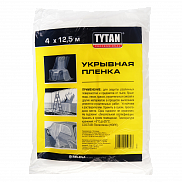 Пленка укрывная Tytan 4м*12,5м, прозрачная, 7мк - фото