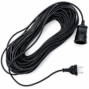 Электроудлинитель 1гн 40м силовой ПВС 2*0,75мм², без заземления, 6А, 1300Вт, Амбидекстр - фото