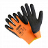 Перчатки термо-нейлон Fiberon, полуоблив вспененный латекс, оранж.-чёрн, XL