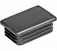 Заглушка для труб прямоуг. 50х100мм, черная - фото