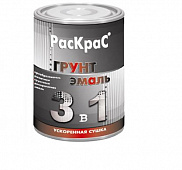 Грунт-эмаль быстросохнущий (РасКраС) "3 в 1" темно-зеленый, 1,9 кг - фото