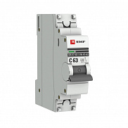 Автоматический выключатель 1P 63A (C) 4.5кА ВА 47-63 EKF PROXIMA с пломбой mcb4763-1-63C pro - фото