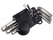 Набор 6-гранных ключей NOX 1,5-10мм, 9 предметов сред. длины, хром-ван. сталь - фото