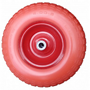 Колесо для тачки 330*16мм, литая резина, сим.ступица (SR2500-16) - фото