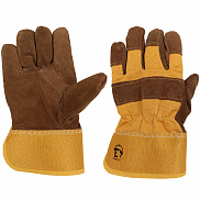 Перчатки Опторика спилк, комбинированные, утепленные - фото