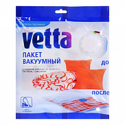 Пакет вакуумный с клапаном VETTA, работает от пылесоса, 60*80см, с рисунком - фото