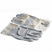 Перчатки Arcticus комбинированные, х/б со спилком (серые) (р.10) - фото