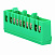 Шина нулевая N (6х9мм) 10 отв. латунь, зеленый изолятор на DIN-рейку EKF  - фото