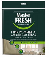 Салфетка для стекол и зеркал, микрофибра 30*30 Master FRESH - фото