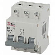 Автоматический выключатель 3P 40A (C) 4.5кА ВА 47-29, SIMPLE-mod-25 ЭРА - фото
