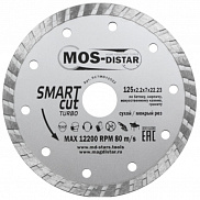 Диск алмазный турбо 125*2.2*7*22 MOS-Distar Turbo SMART CUT (Умный рез) - фото
