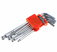 Набор 6-гранных ключей АвтоDело "Professional" 1,5-12мм (с шаром), 10 предметов (39150) - фото