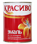 Эмаль (Красиво) ПФ-115  коричневая, 1,8 кг - фото