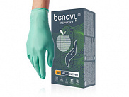 Перчатки нитриловые Benovy, зеленые (р.XS) - фото