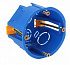 Коробка установочная 68х45мм для полых стен саморез., с пласт.лапками IP30, синяя, ЭРА KUP-68-45-blu