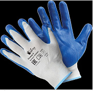 Перчатки Libry «Антискользящие» полиэстеровые, нитриловое покрытие, 10(ХL) - фото