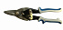 Ножницы по металлу Hardax 250мм, левые, для тонкого металла, обрезиненные ручки