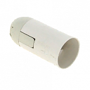 Патрон Е14 пластиковый подвесной термо пластик, белый, LHP-E14-s, EKF - фото