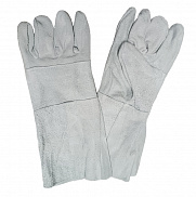 Краги сварщика Снабторг спилковые пятипалые, серые - фото