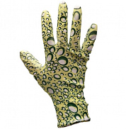 Перчатки КНР нитриловые, повышенной прочности, женские, цв.орнамент, размер L, 20гр - фото
