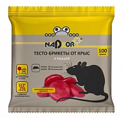 Средство от грызунов (родентицид) "Nadzor-тестовый брикет" (100 г)	 - фото