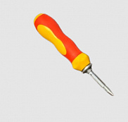 Отвертка 2 в 1 малая желтая-красная, регул. по длине - фото