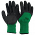 Перчатки КНР нейлон, нитрил черно-зеленые, полный облив, 40гр