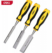 Набор стамесок Deli DL6203-ED1 (3пр.) 12мм/19мм/25мм, раб.длина 140мм - фото