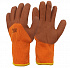 Перчатки КНР термо, нейлон, нитрил.полуоблив утепленные, оранжевые( в ассортименте)