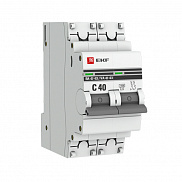 Автоматический выключатель 2P 40A (C) 4.5кА ВА 47-63 EKF PROXIMA с пломбой mcb4763-2-40C pro - фото